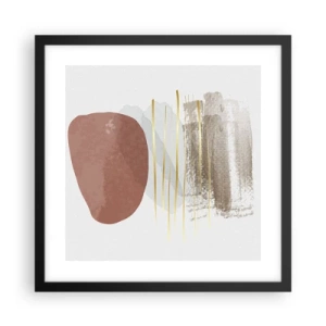Affisch i svart ram - Abstrakt pelargång - 40x40 cm