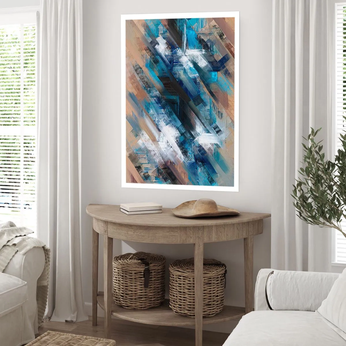 Affisch - På en blå sluttning - 40x50 cm
