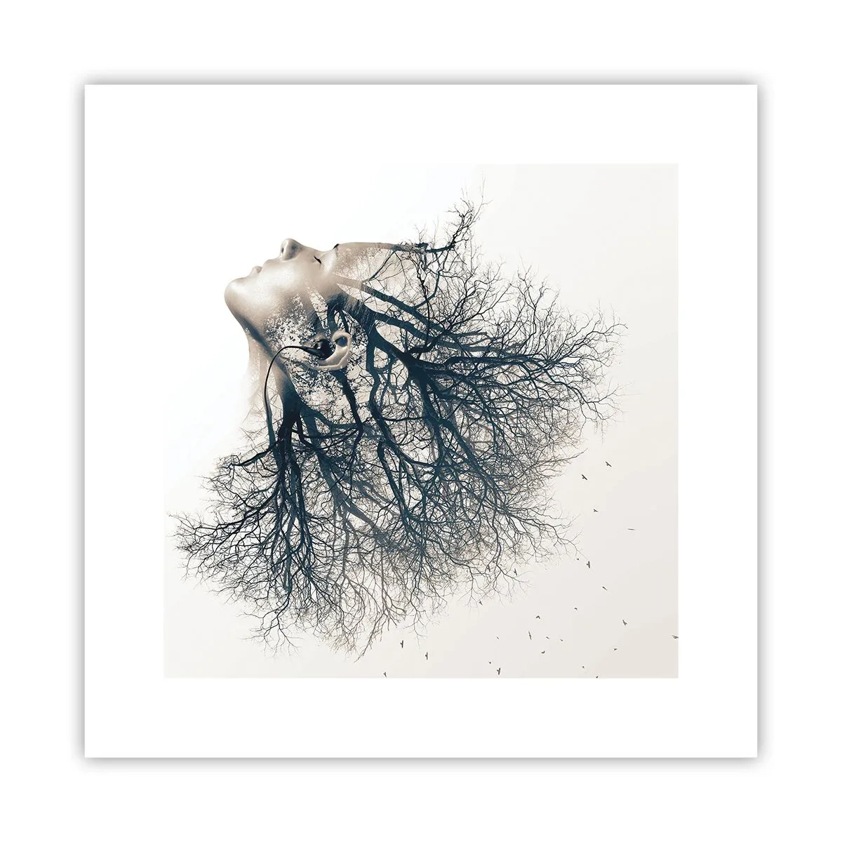 Affisch - Lyssnar på trädens viskningar - 30x30 cm