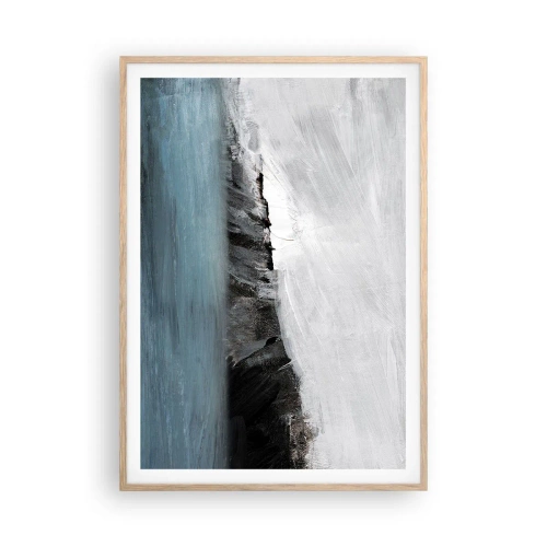 Affisch i ram av ljusek - Vatten - jord: en krock mellan elementen - 70x100 cm