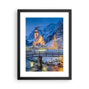 Affisch i svart ram - Julens anda - 30x40 cm