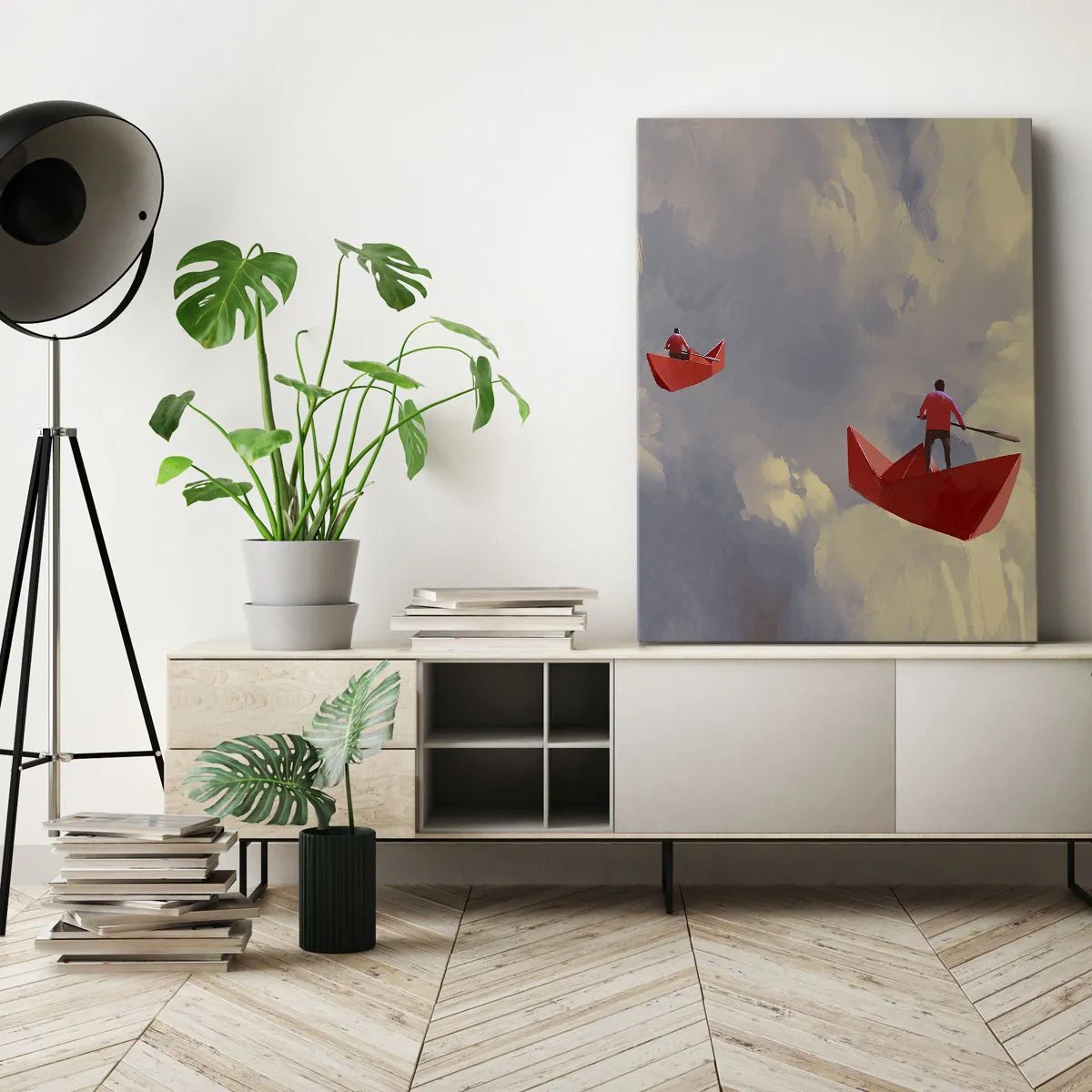 Canvastavla - Bild på duk - Drömmarnas utflykt - 70x100 cm