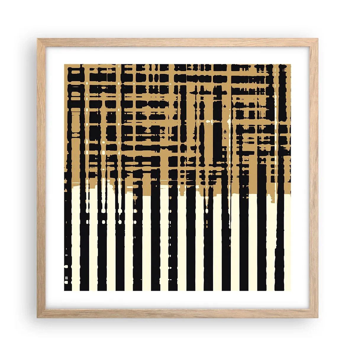 Affisch i ram av ljusek - Arkitektonisk abstraktion - 50x50 cm