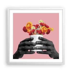 Affisch i vit ram - Livets apoteos - 50x50 cm