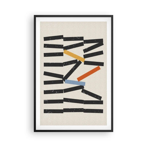Affisch i svart ram - Domino - komposition - 61x91 cm