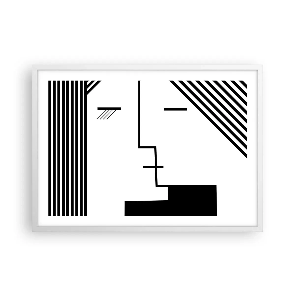 Affisch i vit ram - Bara en kyss - 70x50 cm