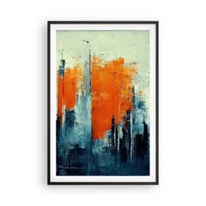 Affisch i svart ram - Modernt landskap - 61x91 cm