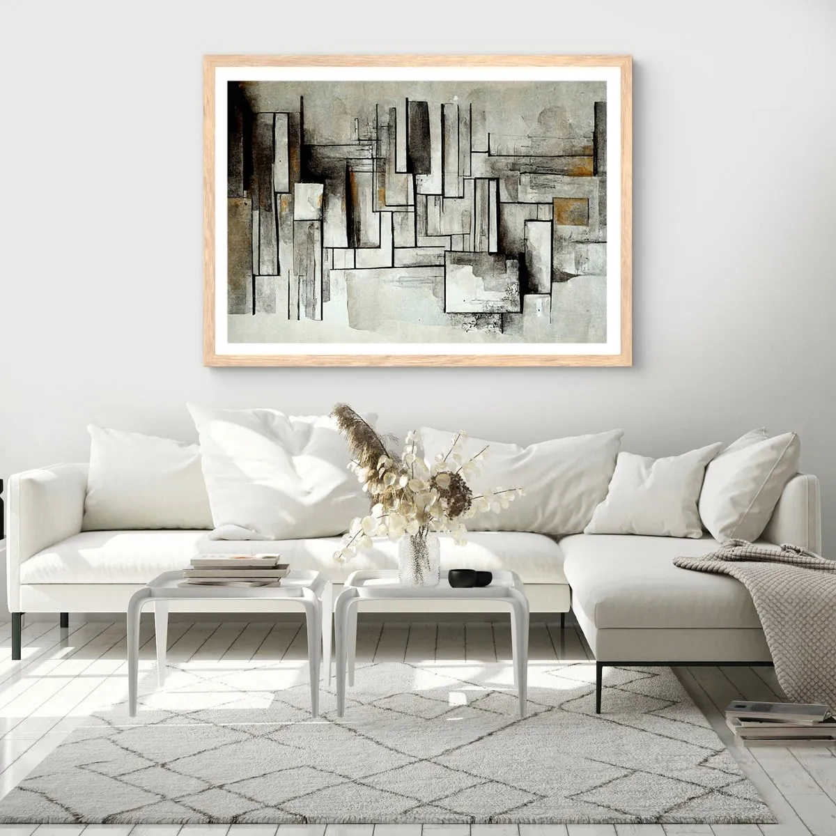 Affisch i ram av ljusek - Kraften i enkelhet - 100x70 cm