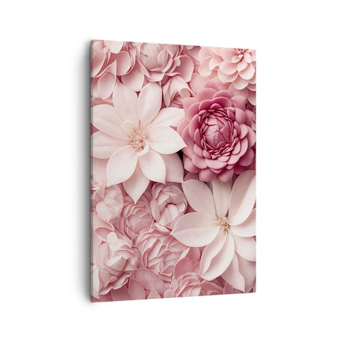 Canvastavla - Bild på duk - I rosa kronblad - 50x70 cm