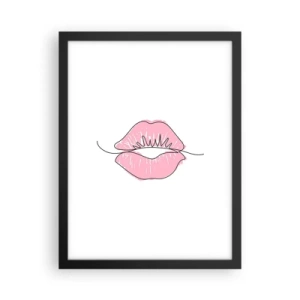 Affisch i svart ram - Redo att kyssas? - 30x40 cm