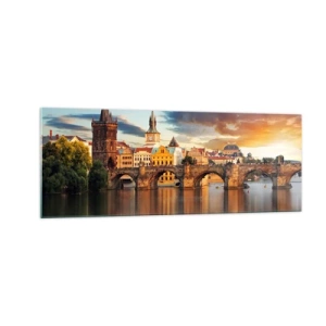 Glastavla - Bild på glas - Vacker sedan århundraden - 140x50 cm
