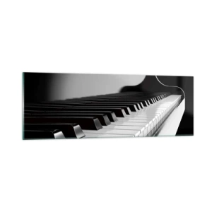 Glastavla - Bild på glas - Harmoni av former och färger - 90x30 cm