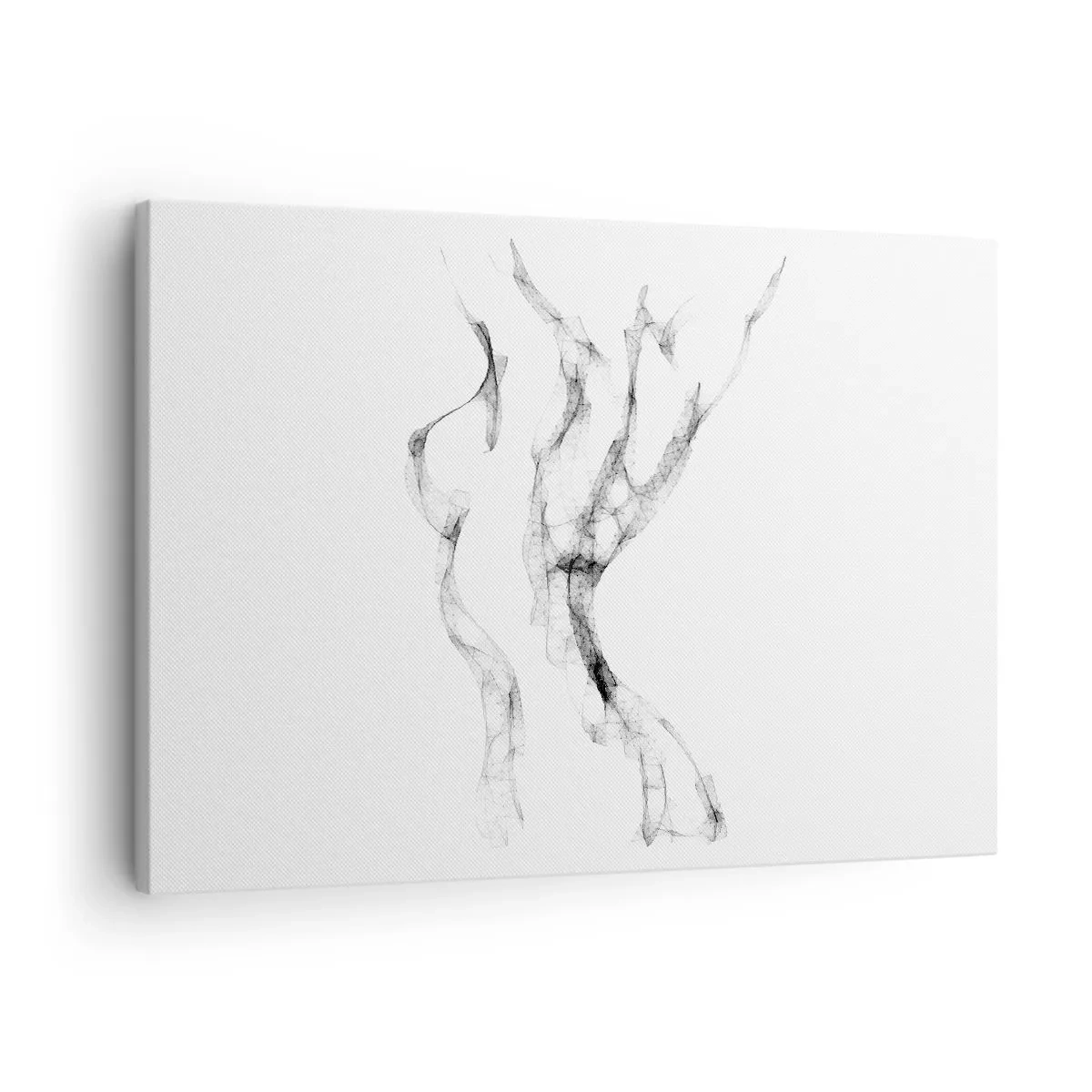 Canvastavla - Bild på duk - Fina, abstrakta linjer som liknar rökspår mot en ljus bakgrund - 70x50cm - Vacker och stark - Modern väggdekoration för vardagsrum och sovrum ARTTOR