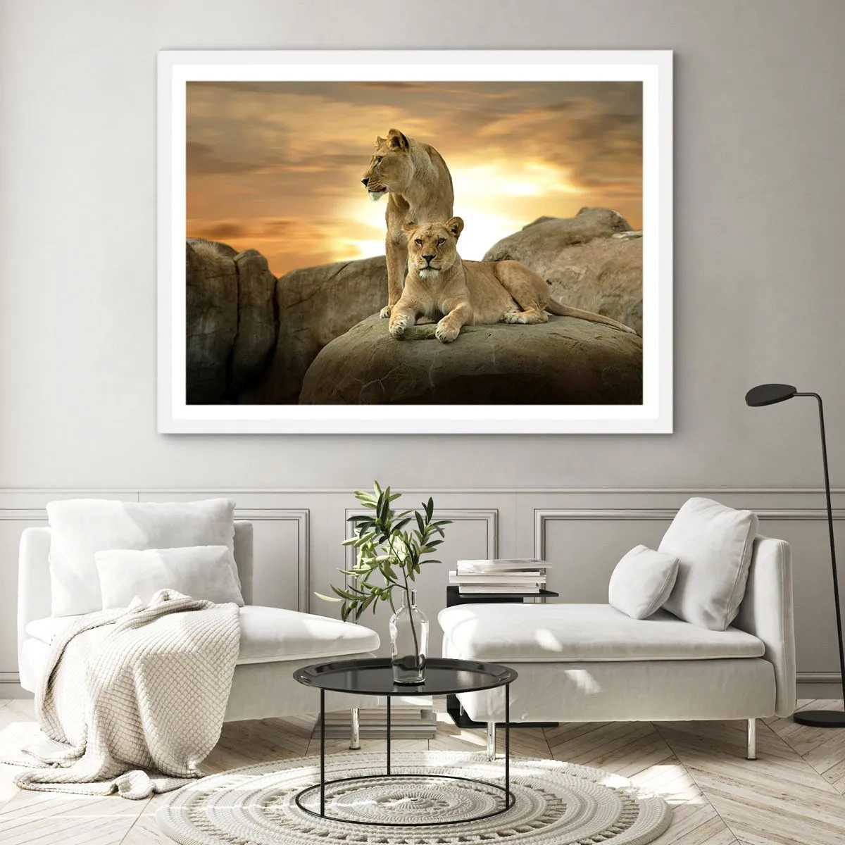 Affisch i vit ram - Kungligt majestät - 91x61 cm