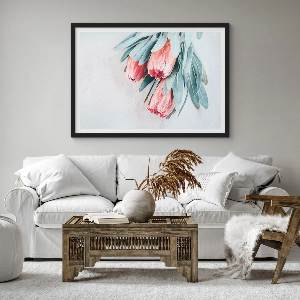 Affisch i svart ram - Generad av sin skönhet - 70x50 cm