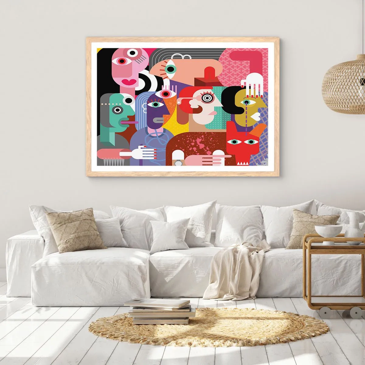 Affisch i ram av ljusek - Vi är från Picasso - 100x70 cm