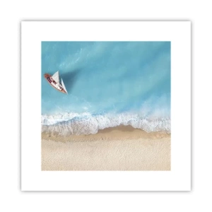 Affisch - På gränsen mellan blå och guld - 30x30 cm