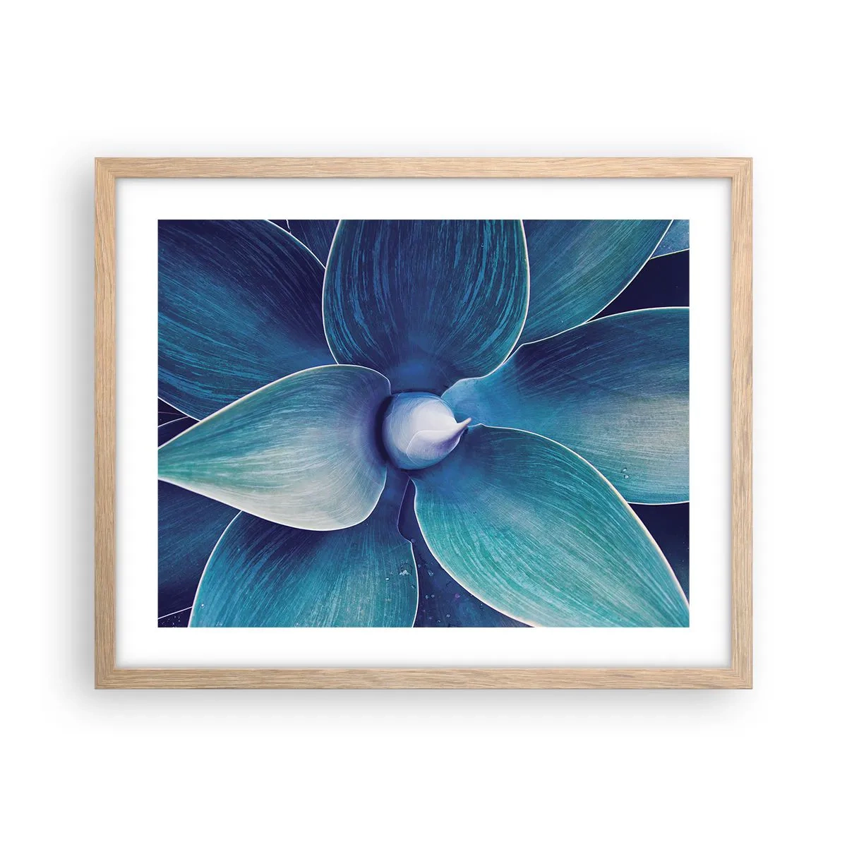 Affisch i ram av ljusek - Blått från himlen - 50x40 cm