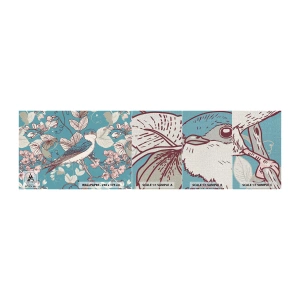 Provbit av fototapet Premium Canvas - Japansk svala - Abstraktion, Svälja, Fågel - 100x30 cm
