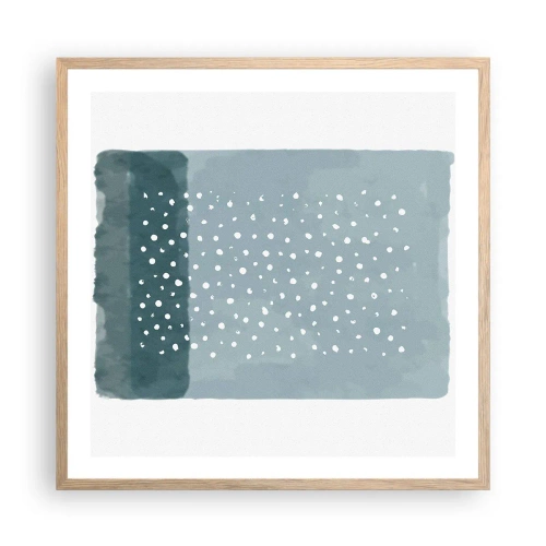 Affisch i ram av ljusek - Uppstådda ur det blåa - 60x60 cm