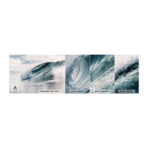 Fototapet Prov Standard Eco - Vattentopp - Havsvåg, Hav, Hav - 100x30 cm