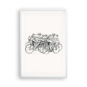 Affisch i vit ram - Lagarbete - 61x91 cm