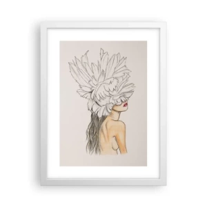 Affisch i vit ram - Krönt skönhet - 30x40 cm