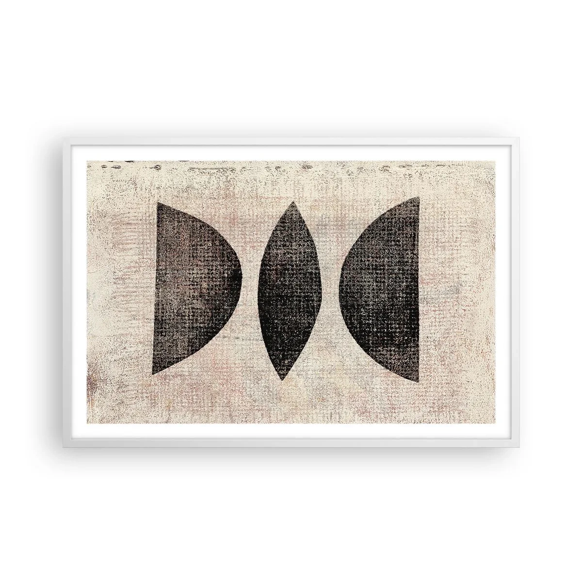 Affisch i vit ram - Etnisk abstraktion - 91x61 cm