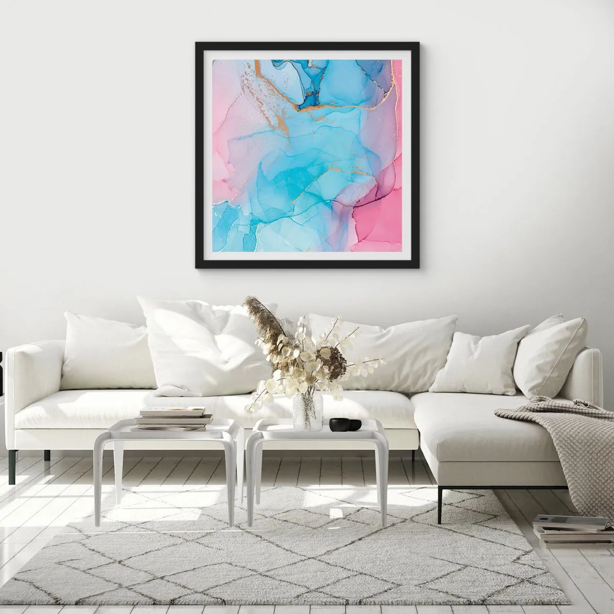 Affisch i svart ram - Möte och infiltration - 40x40 cm