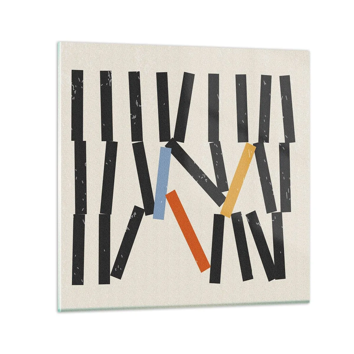 Glastavla - Bild på glas - Domino - komposition - 30x30 cm