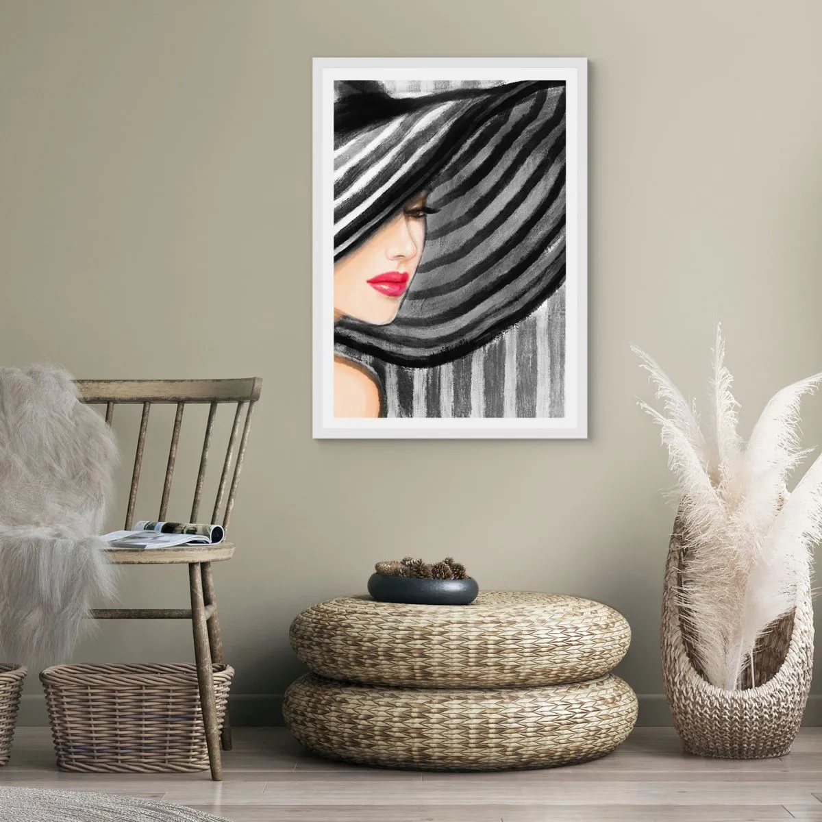 Affisch i vit ram - Var hittar jag dig? - 61x91 cm