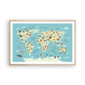 Affisch i ram av ljusek - Goda grannar - 91x61 cm