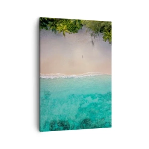 Canvastavla - Bild på duk - En strand i paradiset - 50x70 cm