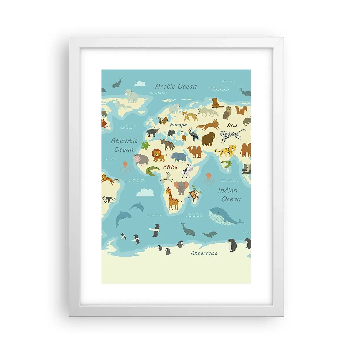 Affisch i vit ram - Goda grannar - 30x40 cm