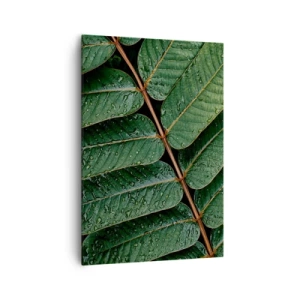 Canvastavla - Bild på duk - I den gröna rytmen - 70x100 cm