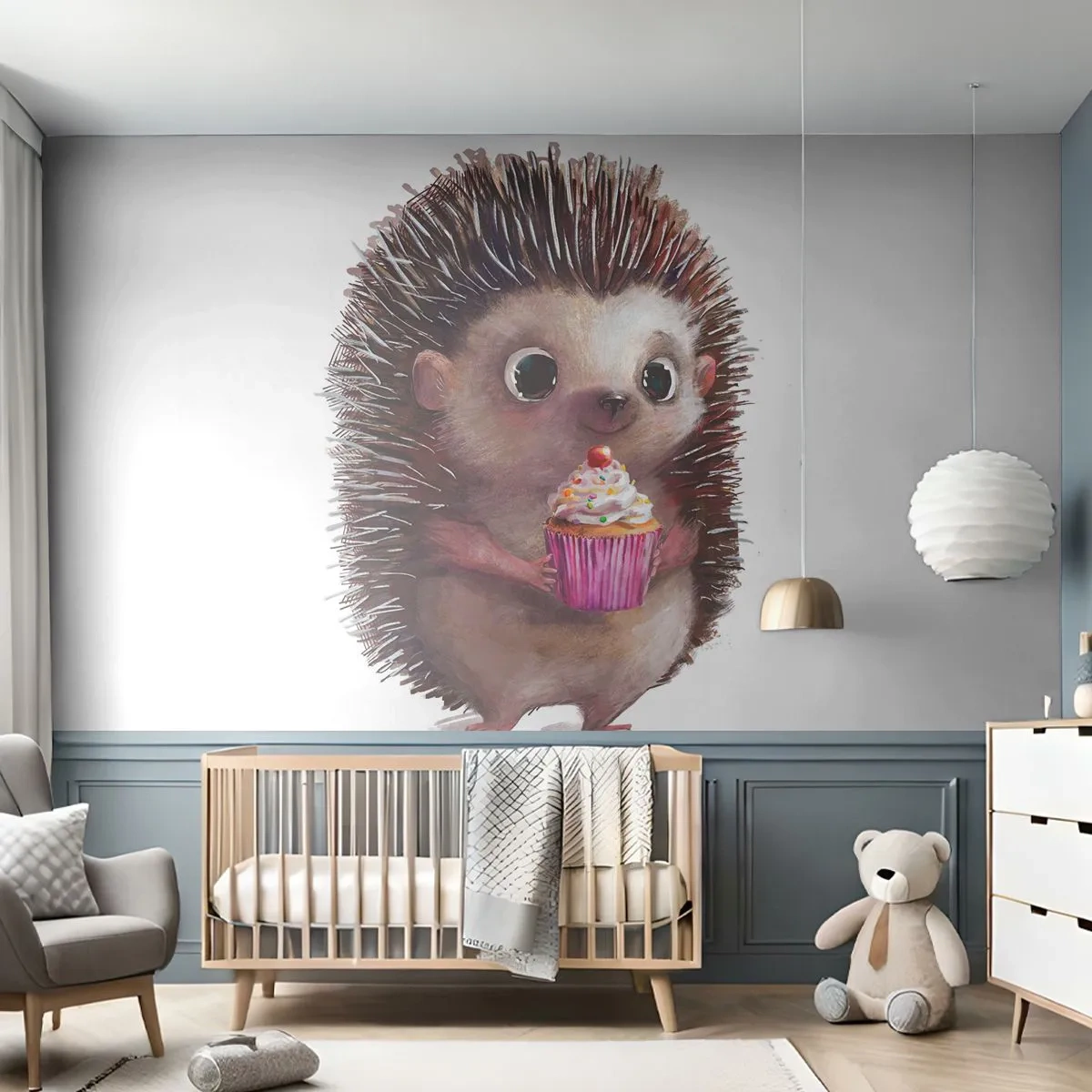 Självhäftande Fototapet Deluxe Sticker - Varje dag är helgdag - För barn, igelkott, Saga - 500x350 cm