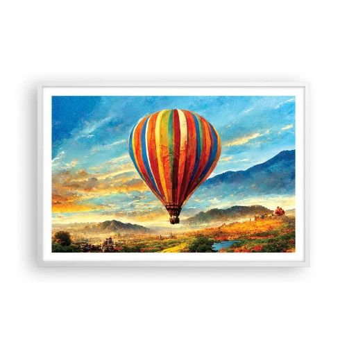 Affisch i vit ram - I tystnad ser man mer - 91x61 cm