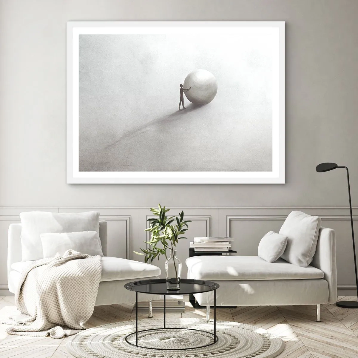 Affisch i vit ram - Livets spel - 50x40 cm
