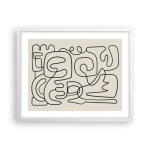 Affisch i vit ram - Följ spåret - 50x40 cm