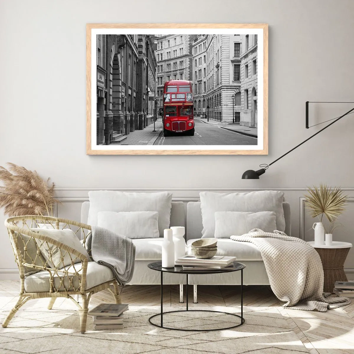 Affisch i ram av ljusek - Vardagen behöver inte vara grå - 91x61 cm