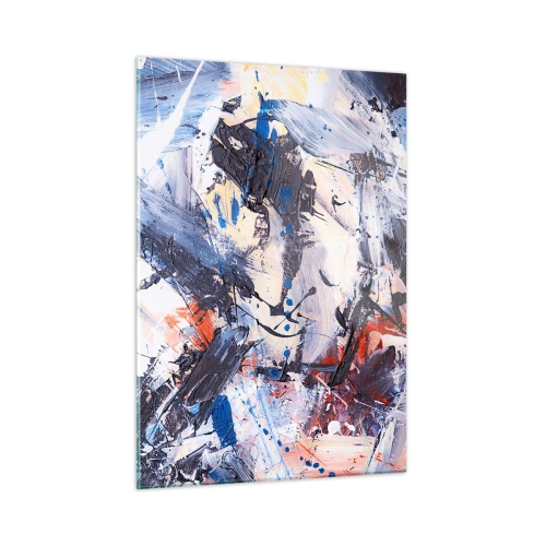 Glastavla - Bild på glas - Abstraktionen galna dans - 50x70 cm