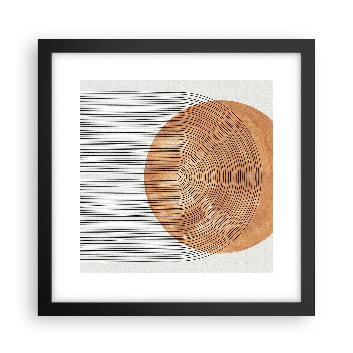 Affisch i svart ram - En solig komposition - 30x30 cm