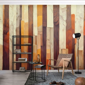 Fototapet Premium Sand - Hymn av skogens träd - Bit, Abstraktion, Bälten - 250x175 cm
