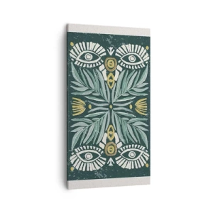 Canvastavla - Bild på duk - Som ett folkligt mönster - 45x80 cm