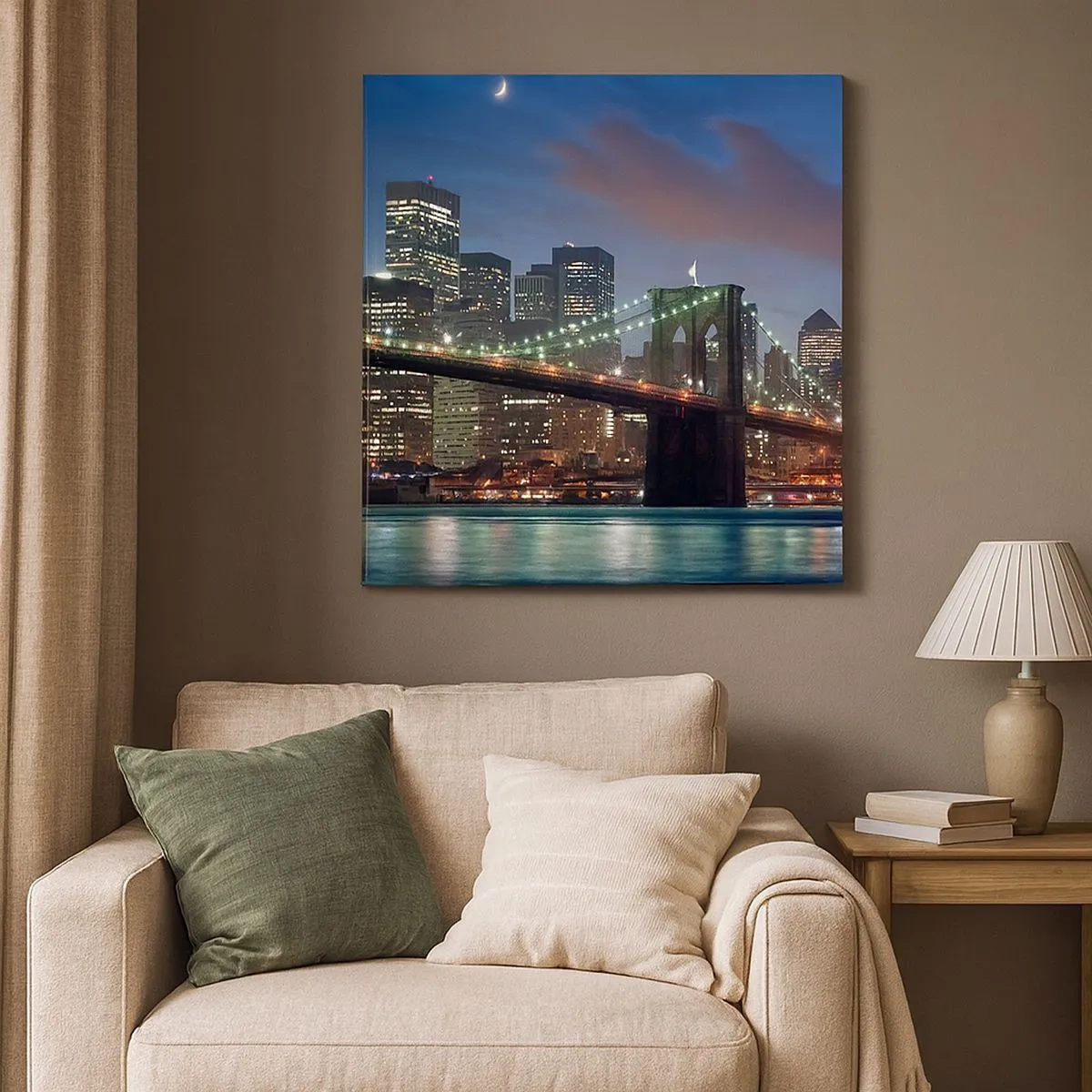 Canvastavla - Bild på duk - Glödande natt - 30x30 cm