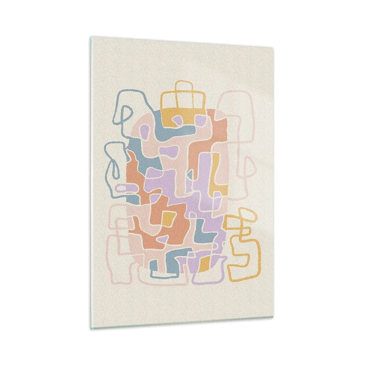 Glastavla - Bild på glas - Labyrint - ett glädjefyllt äventyr - 50x70 cm