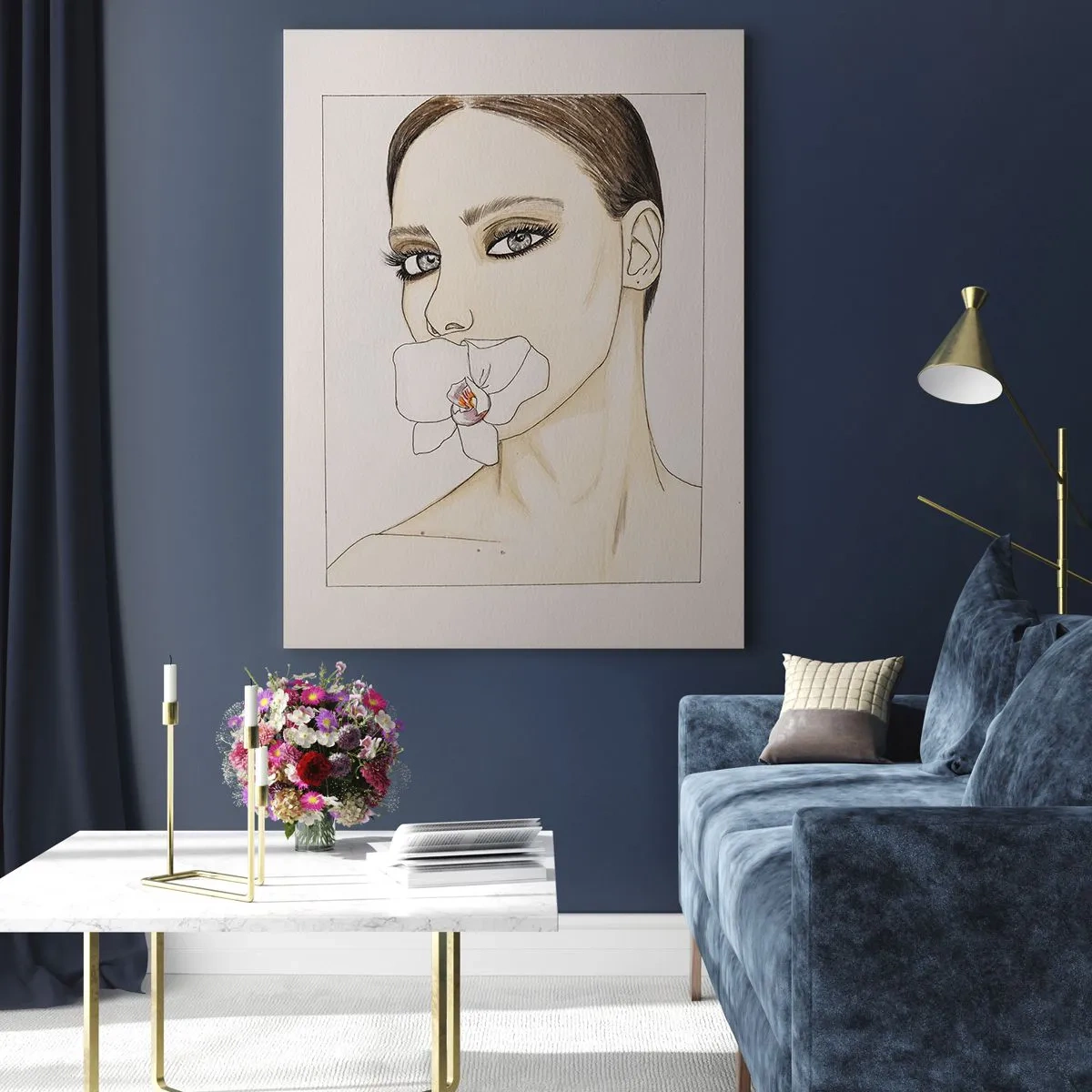 Glastavla - Bild på glas - Elegansens och skönhetens symbol - 70x100 cm