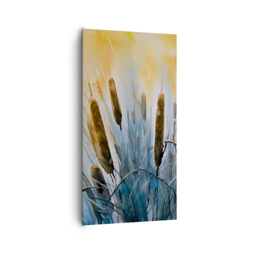 Canvastavla - Bild på duk - Vattnets kyla, solens hetta - 65x120 cm