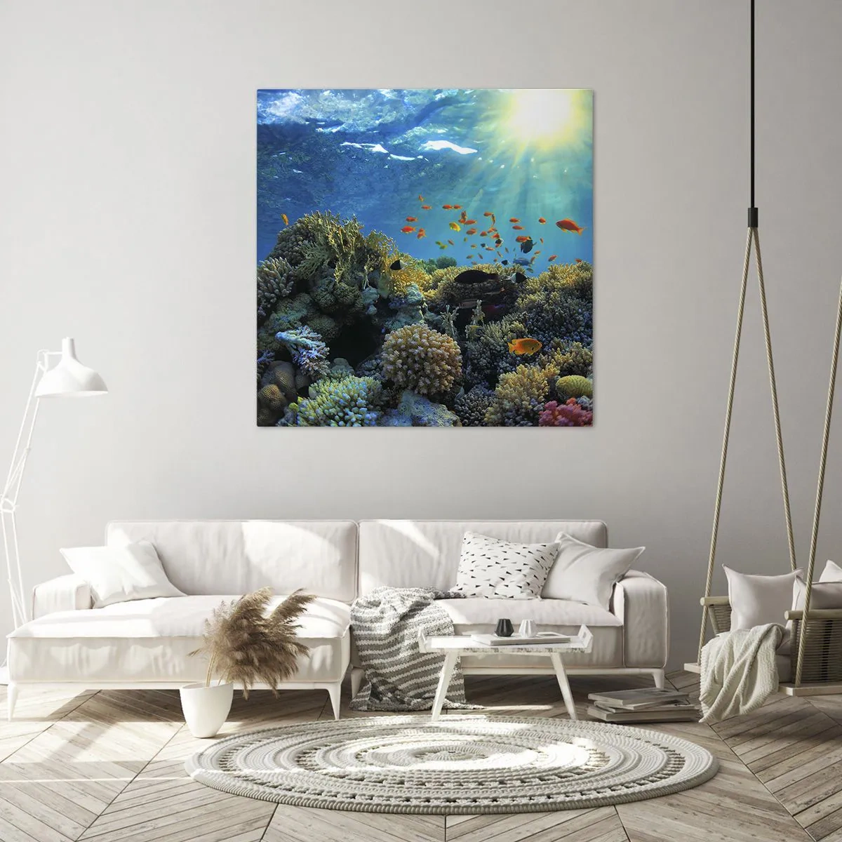 Canvastavla - Bild på duk - Undervatenskatter - 40x40 cm