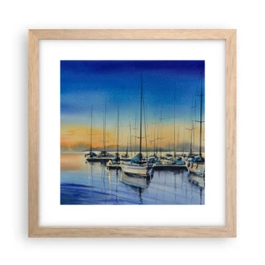 Affisch i ram av ljusek - Slutet på en bra dag - 30x30 cm